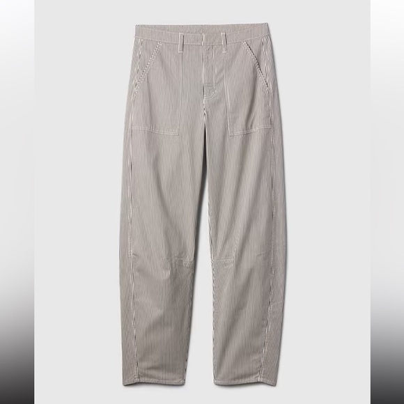 GAP High Rise Barrel Striped Pants - Picture 7 of 10